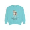 Shiba Inu Mom Sweatshirt, Chalky Mint, front view