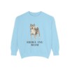 Shiba Inu Mom Sweatshirt, Chambray, front view