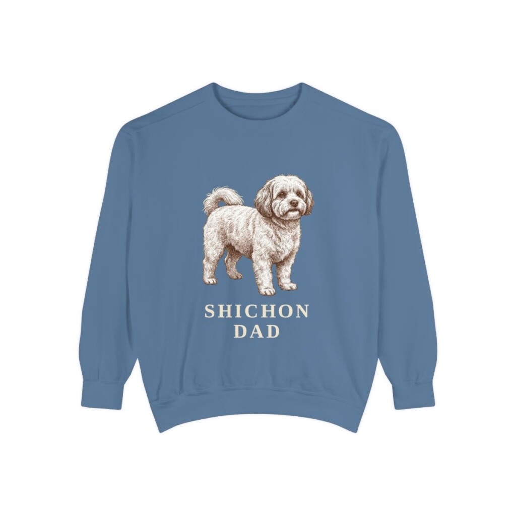 Shichon Dad Sweatshirt, Blue Jean, front view