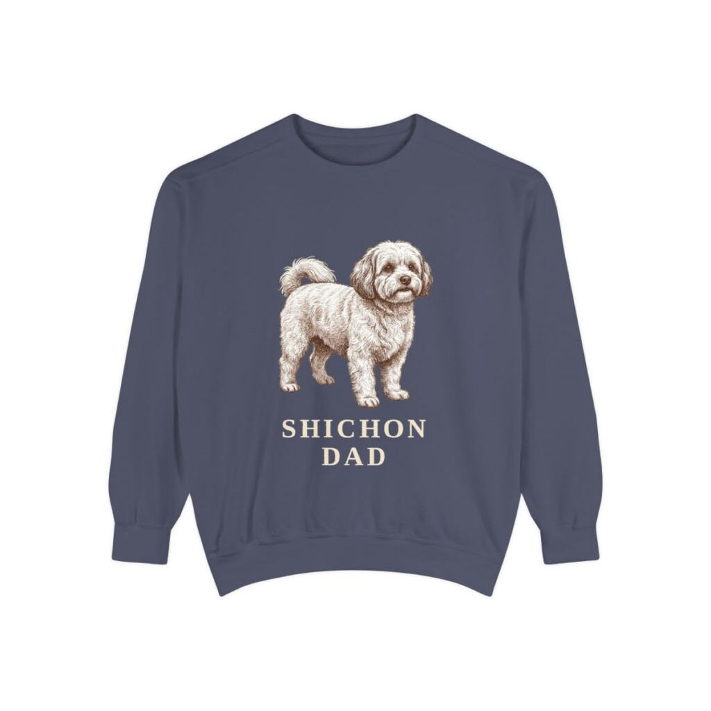 Shichon Dad Sweatshirt, Denim, front view