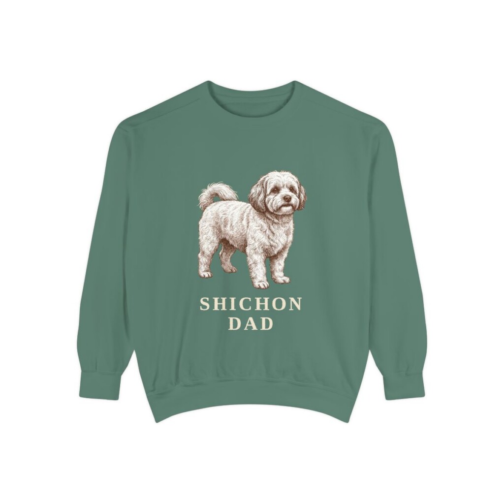Shichon Dad Sweatshirt, Light Green, front view