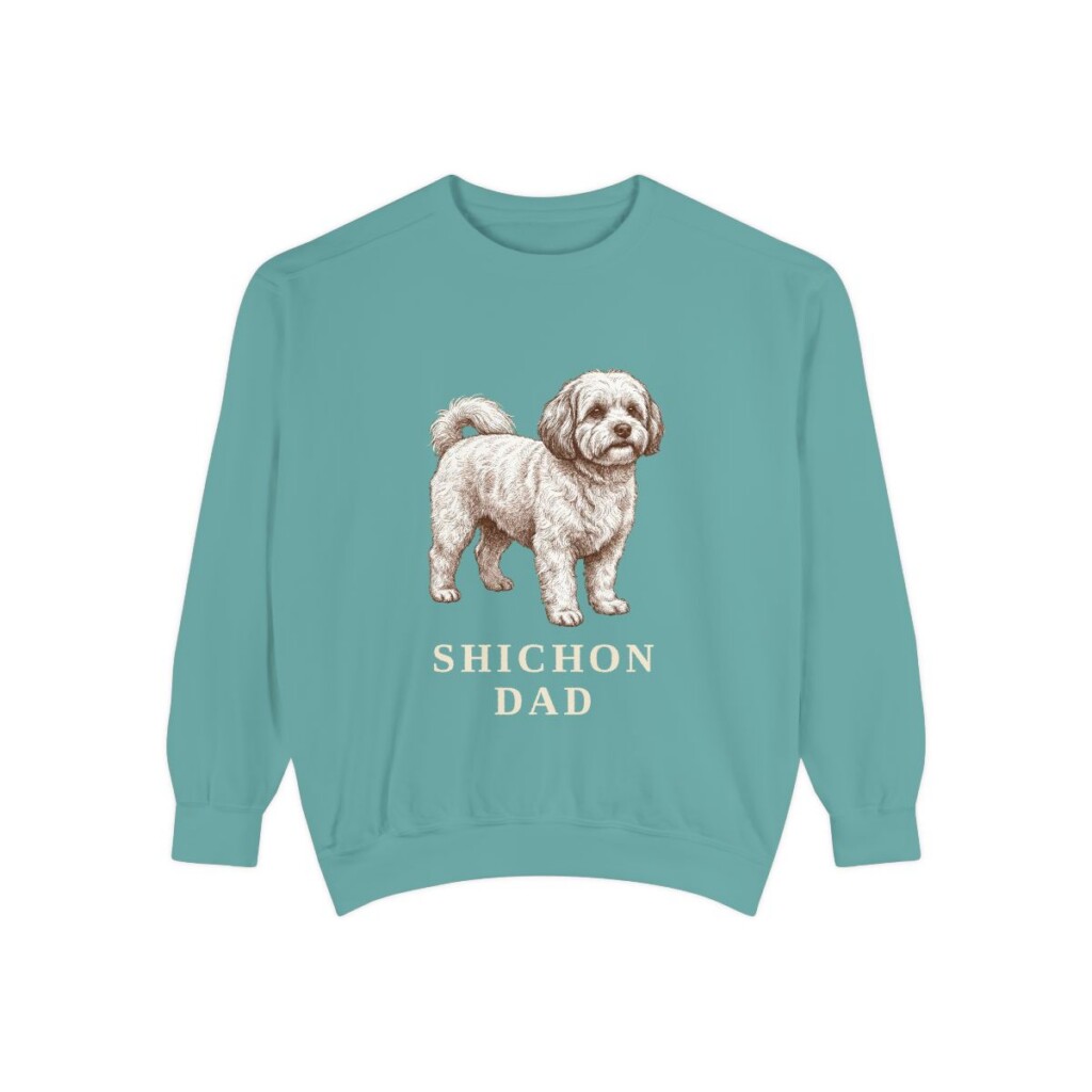 Shichon Dad Sweatshirt, Seafoam, front view