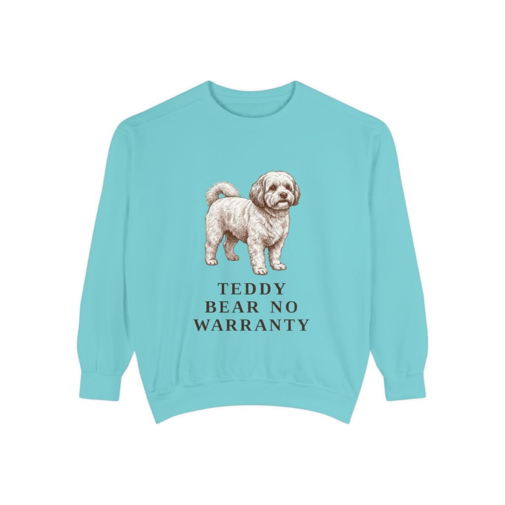 shichon-sweatshirt-humor-chalky-mint Shichon Humor Sweatshirt, Chalky Mint, front view