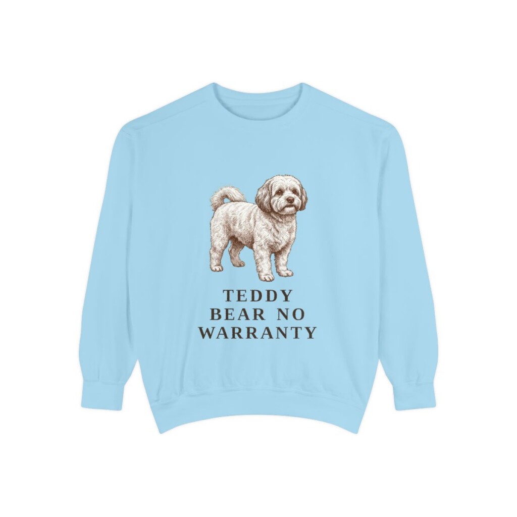 shichon-sweatshirt-humor-chambray Shichon Humor Sweatshirt, Chambray, front view