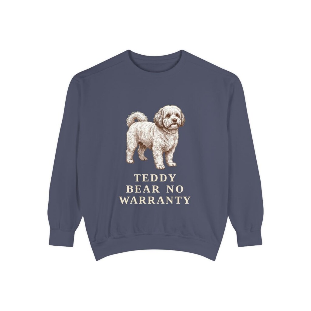 shichon-sweatshirt-humor-denim Shichon Humor Sweatshirt, Denim, front view