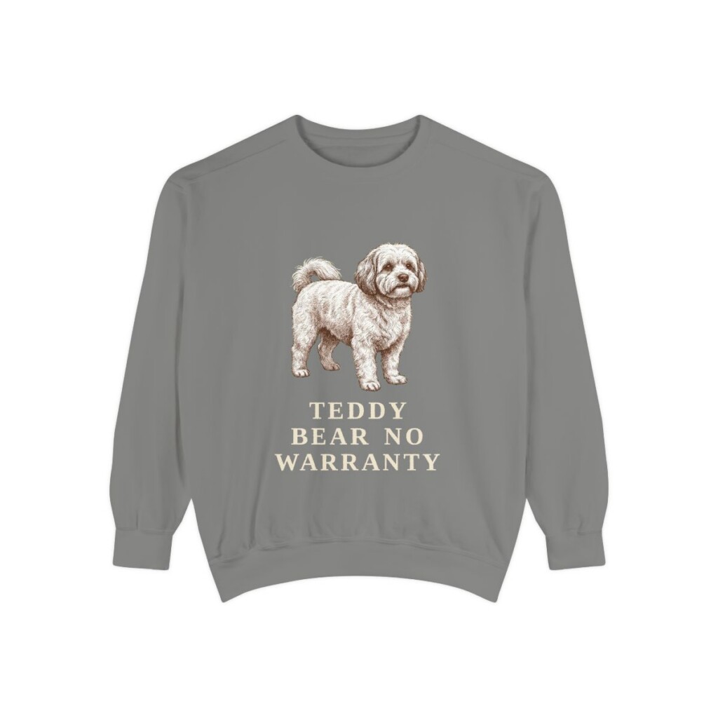 shichon-sweatshirt-humor-grey Shichon Humor Sweatshirt, Grey, front view