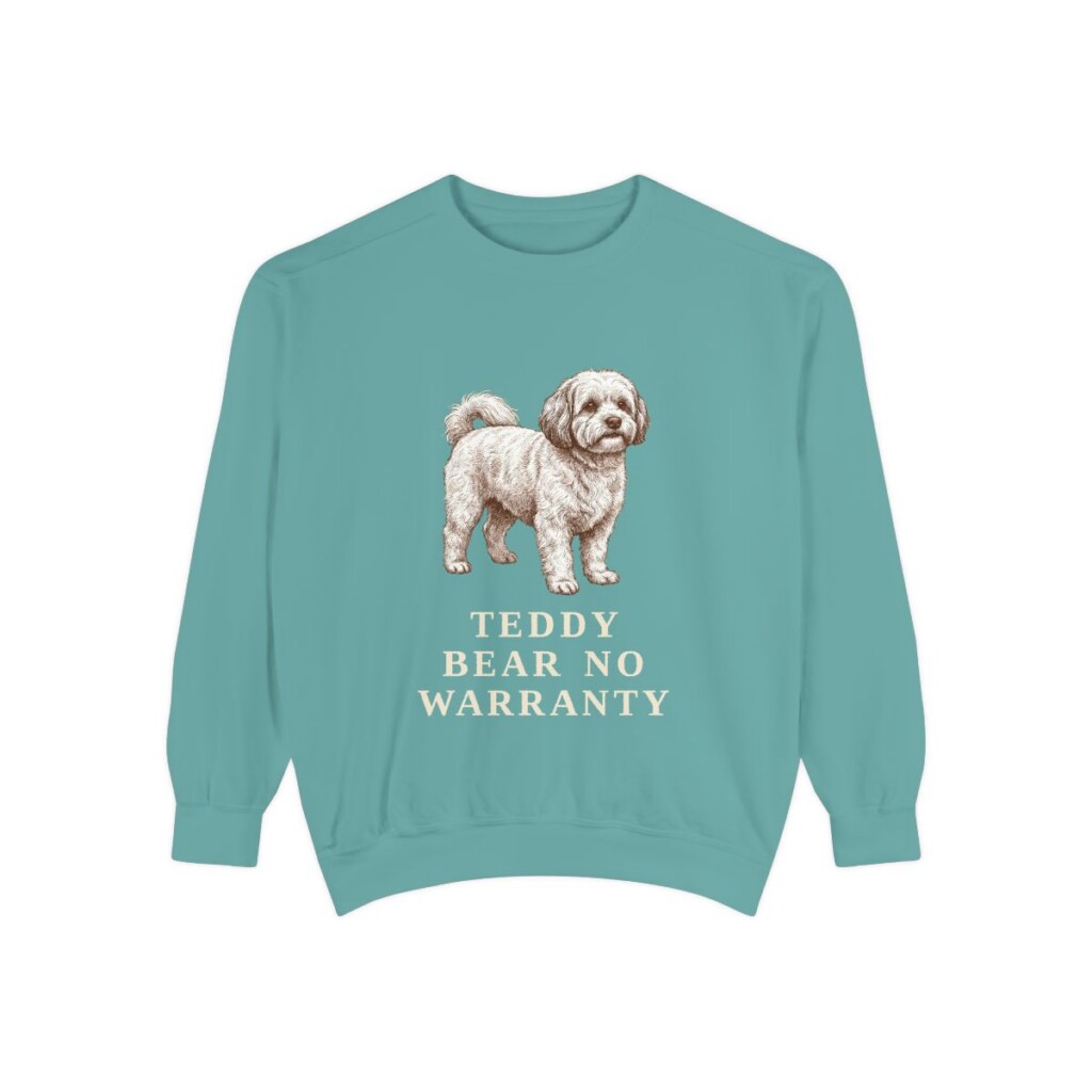 shichon-sweatshirt-humor-seafoam Shichon Humor Sweatshirt, Seafoam, front view