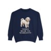 shichon-sweatshirt-humor-true-navy Shichon Humor Sweatshirt, True Navy, front view