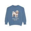 Shichon Mom Sweatshirt, Blue Jean, front view