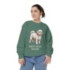 Shichon Mom Sweatshirt, Light Green, person 2 front