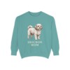 Shichon Mom Sweatshirt, Seafoam, front view