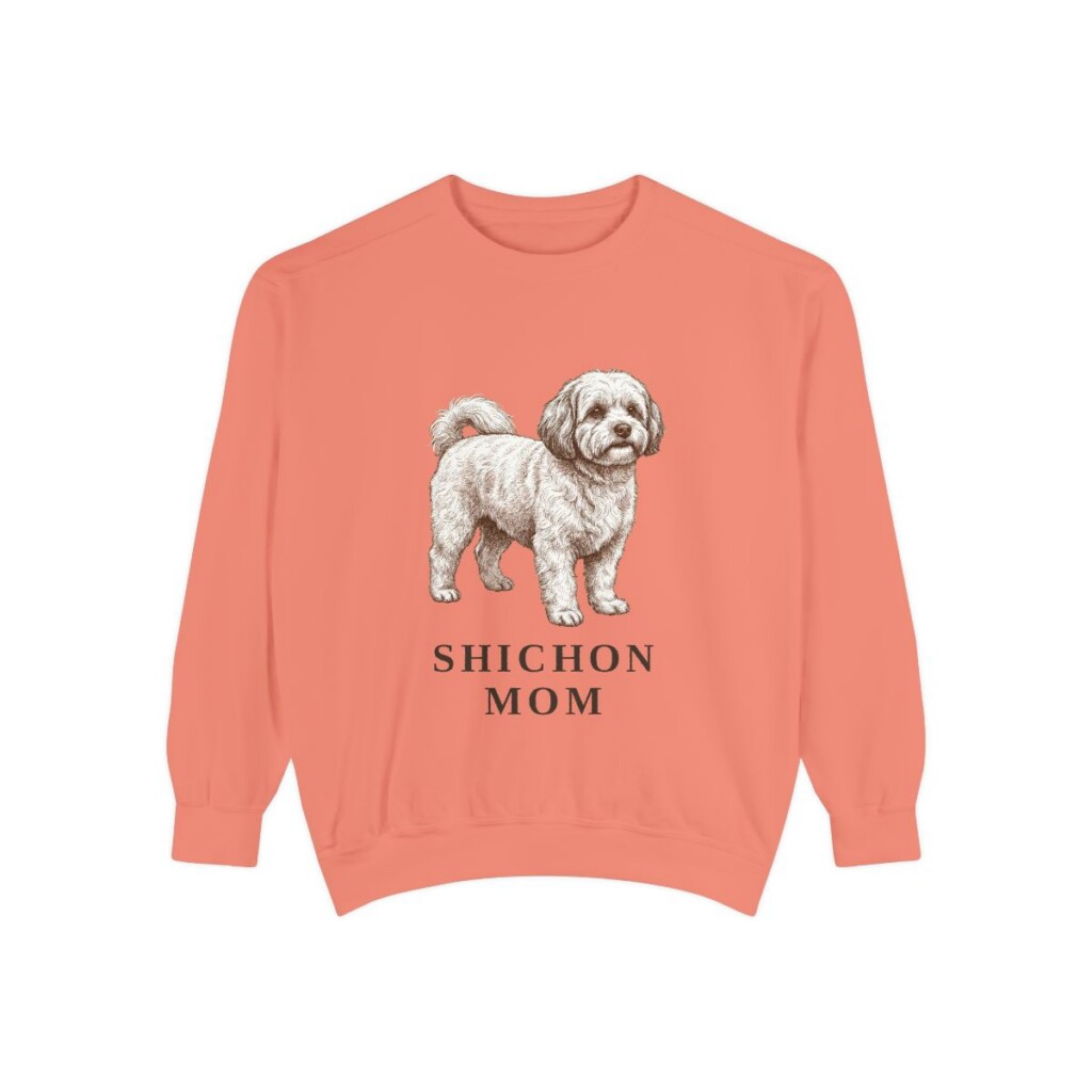 Shichon Mom Sweatshirt, Terracotta, front view