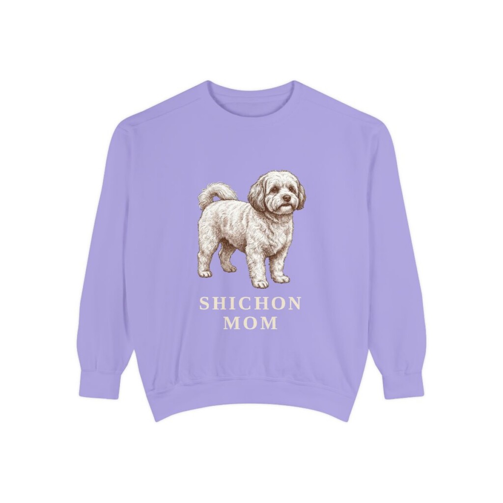 Shichon Mom Sweatshirt, Violet, front view
