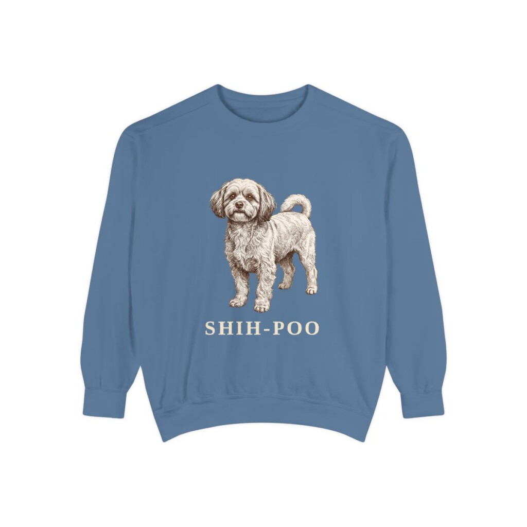 Shih-Poo Sweatshirt, Blue Jean, front view