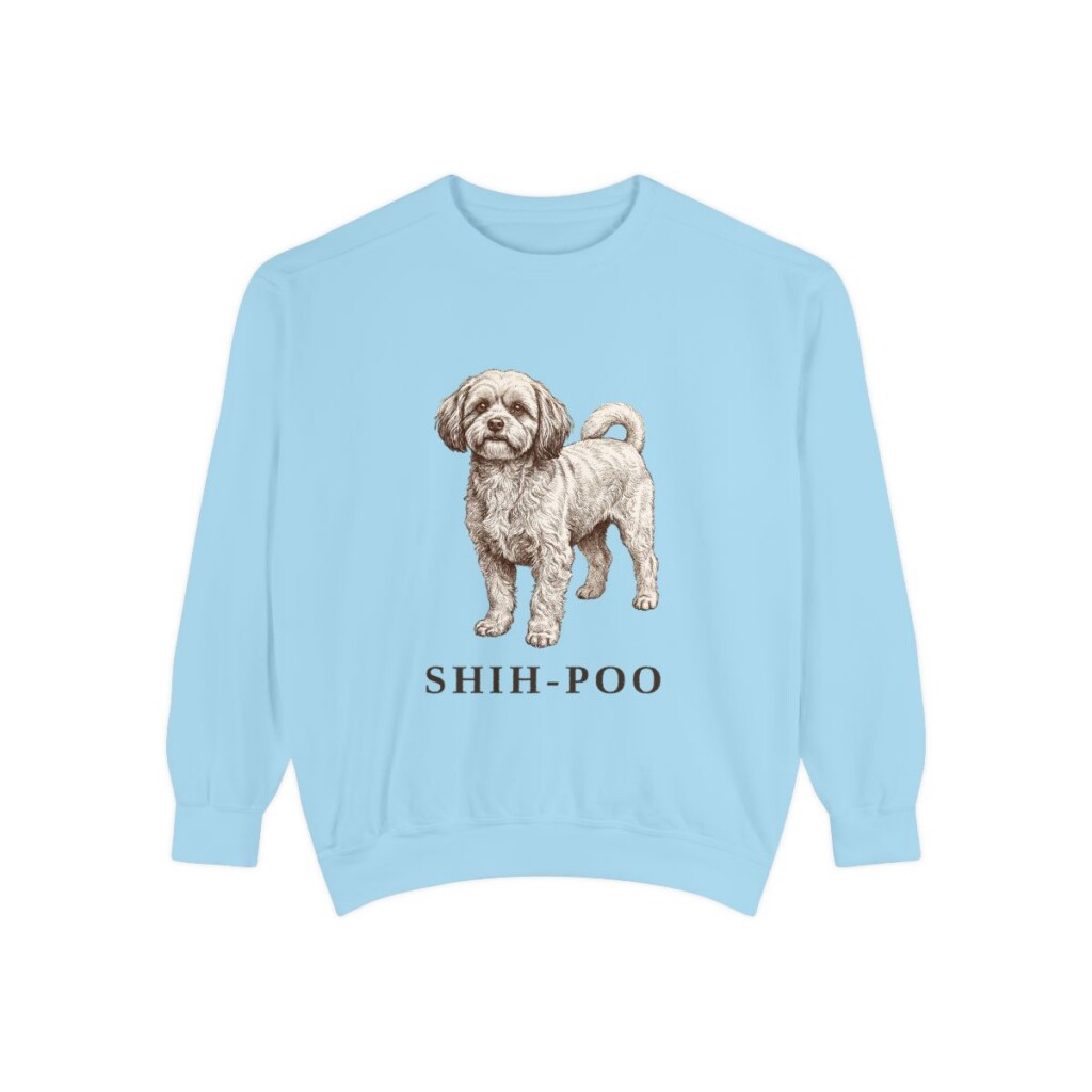 Shih-Poo Sweatshirt, Chambray, front view