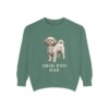 shih-poo-sweatshirt-dad-light-green Shih-Poo Dad Sweatshirt, Light Green, front view