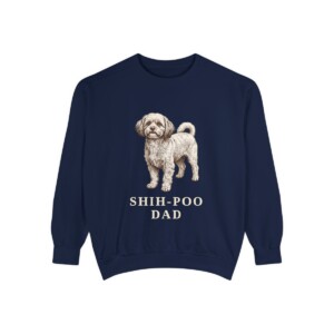 Shih-Poo Dad Sweatshirt, True Navy, front view