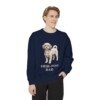 shih-poo-sweatshirt-dad-true-navy-person-1-front Shih-Poo Dad Sweatshirt, True Navy, person 1 front