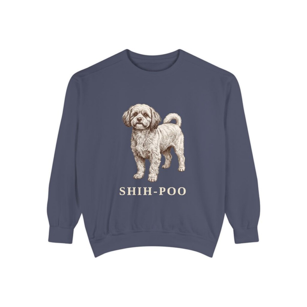 Shih-Poo Sweatshirt, Denim, front view