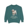 Shih-Poo Humor Sweatshirt, Blue Spruce, front view