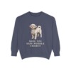 Shih-Poo Humor Sweatshirt, Denim, front view