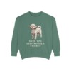 Shih-Poo Humor Sweatshirt, Light Green, front view