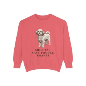 Shih-Poo Humor Sweatshirt, Watermelon, front view