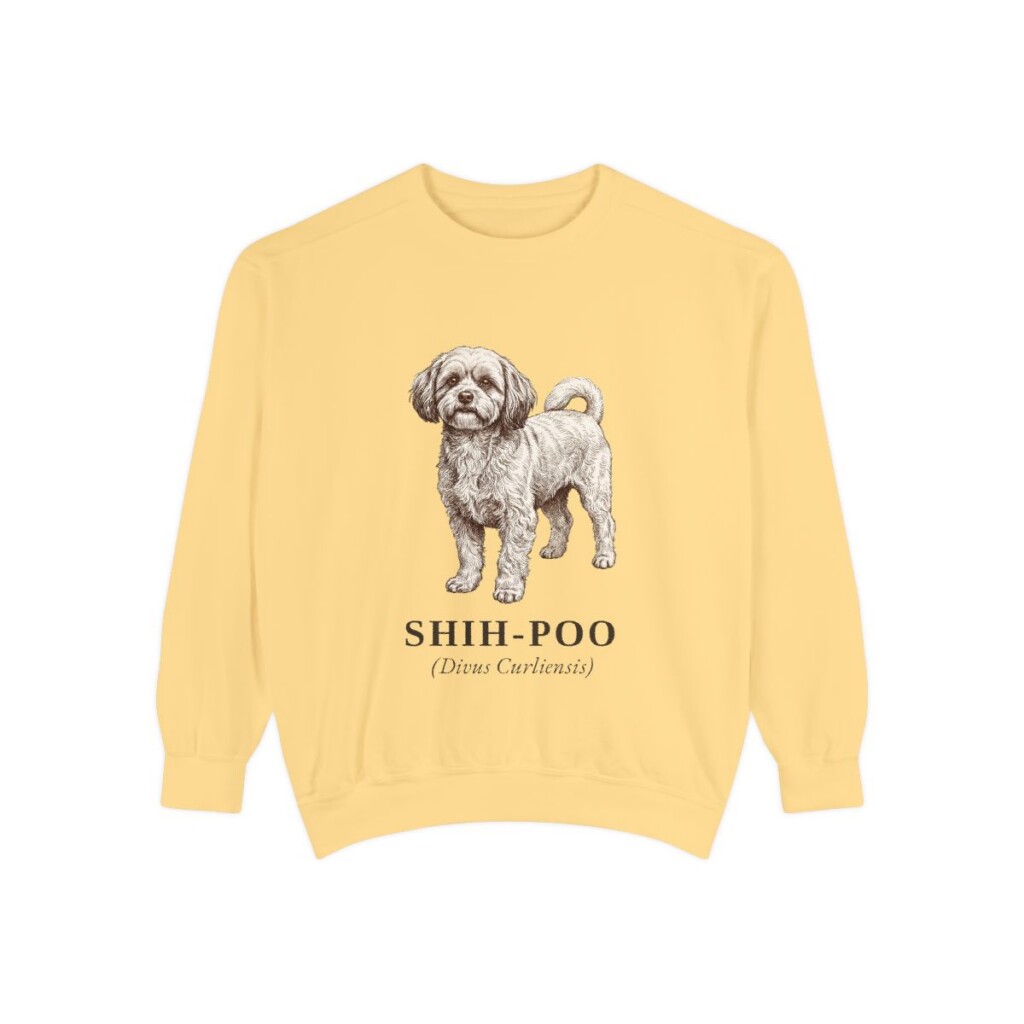 Shih-Poo Latin Sweatshirt, Butter, front view