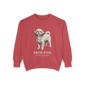 Shih-Poo Latin Sweatshirt, Crimson, front view