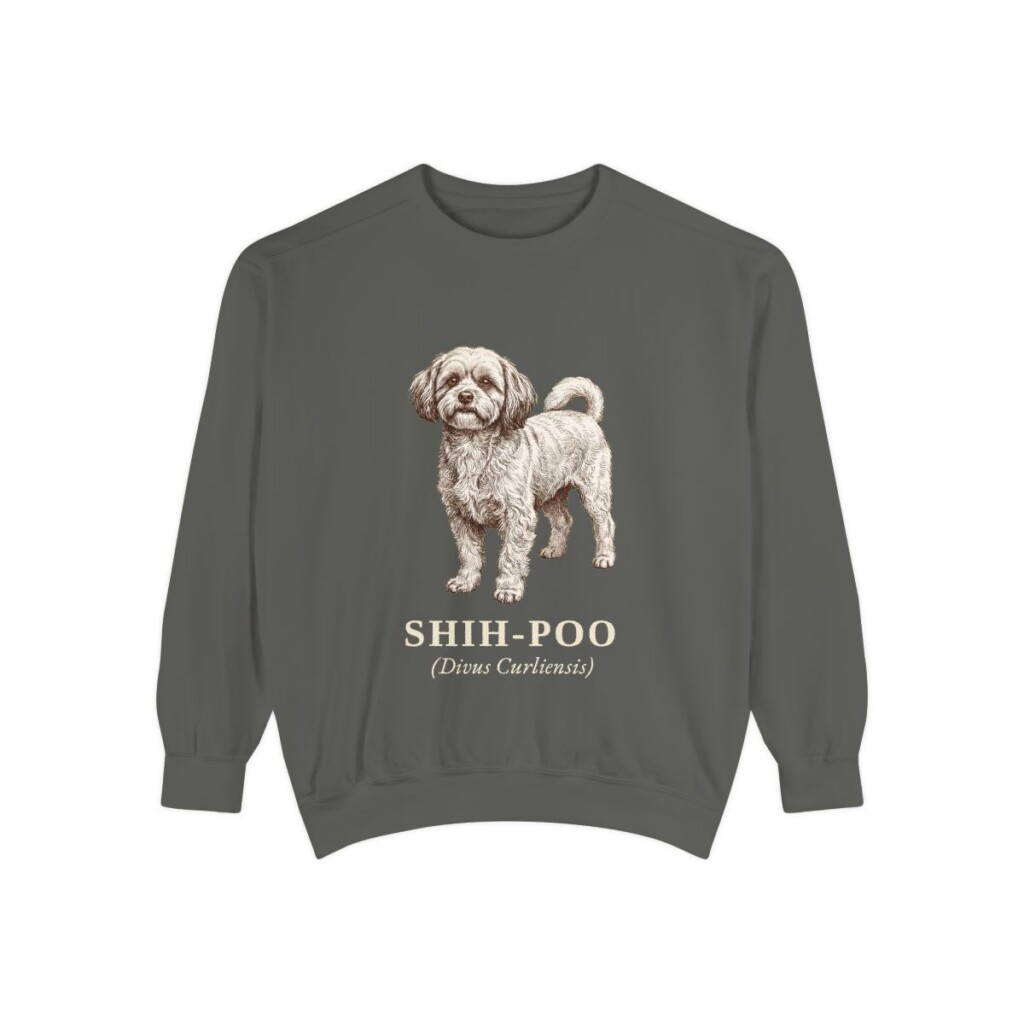 Shih-Poo Latin Sweatshirt, Pepper, front view