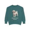 Shih-Poo Mom Sweatshirt, Blue Spruce, front view