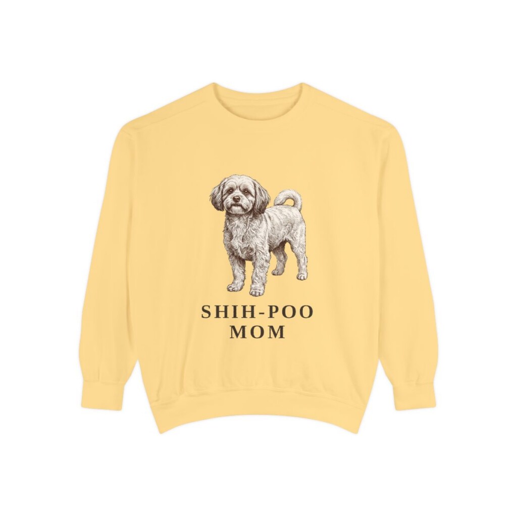 Shih-Poo Mom Sweatshirt, Butter, front view