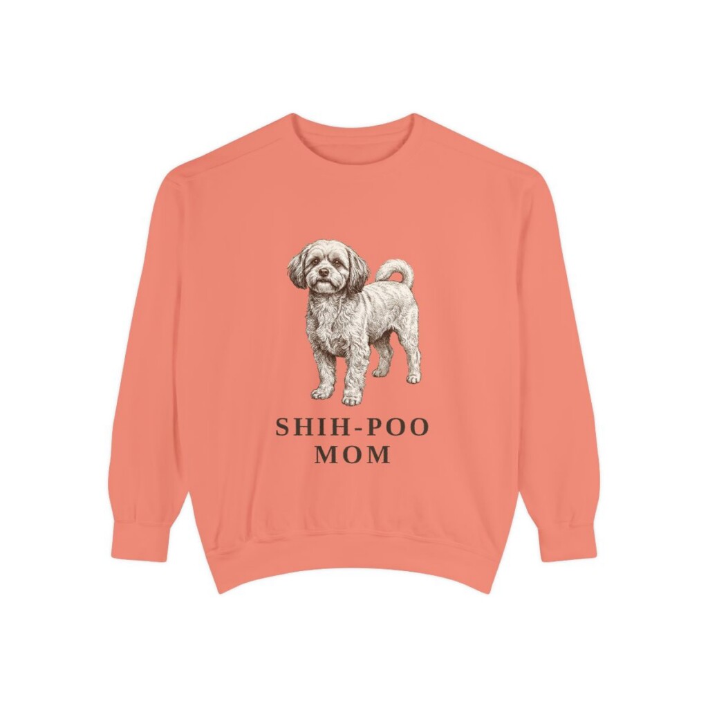 Shih-Poo Mom Sweatshirt, Terracotta, front view