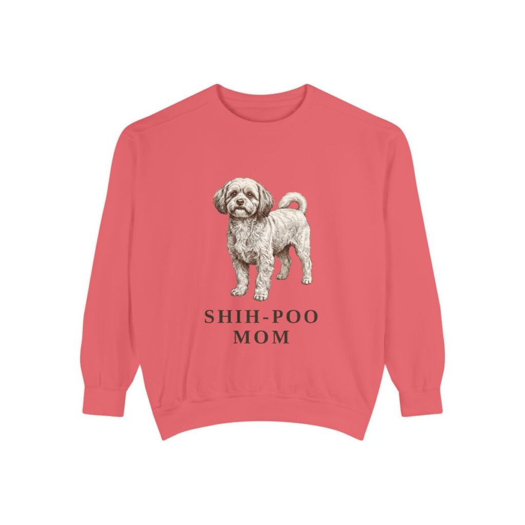 Shih-Poo Mom Sweatshirt, Watermelon, front view