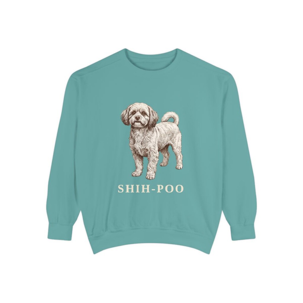 Shih-Poo Sweatshirt, Seafoam, front view
