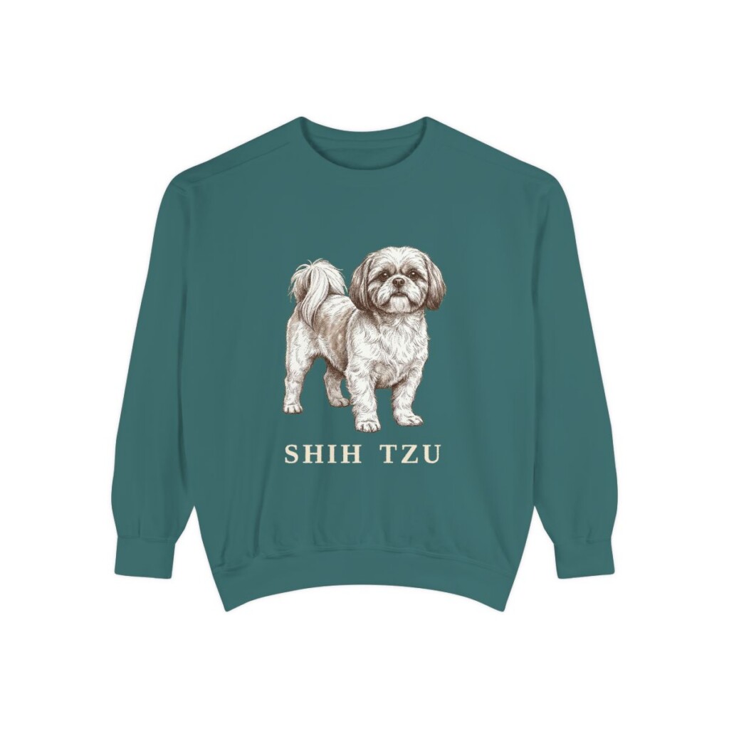 Shih Tzu Sweatshirt, Blue Spruce, front view