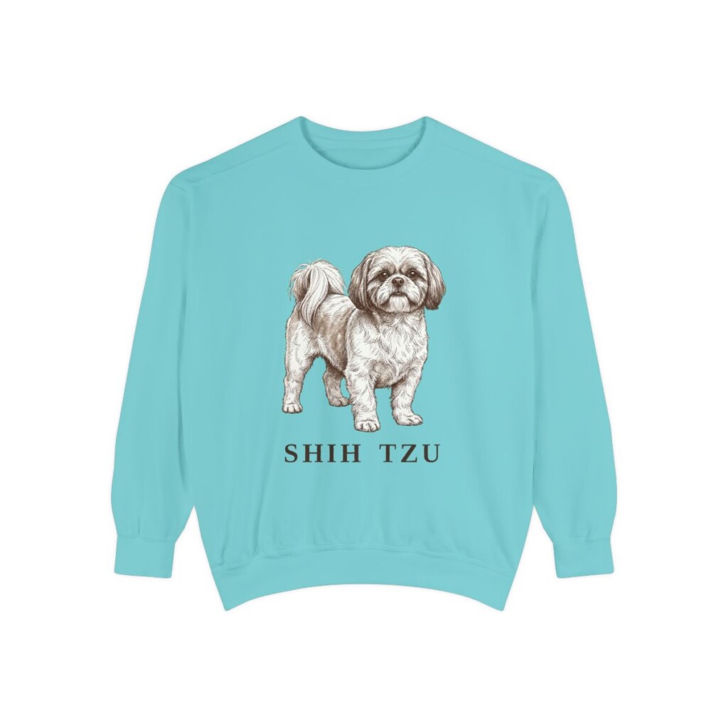 Shih Tzu Sweatshirt, Chalky Mint, front view