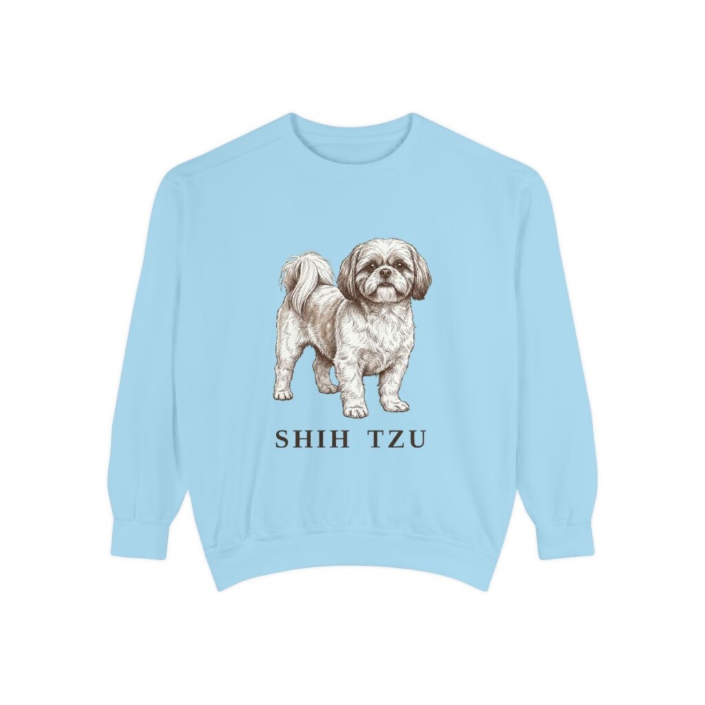 Shih Tzu Sweatshirt, Chambray, front view