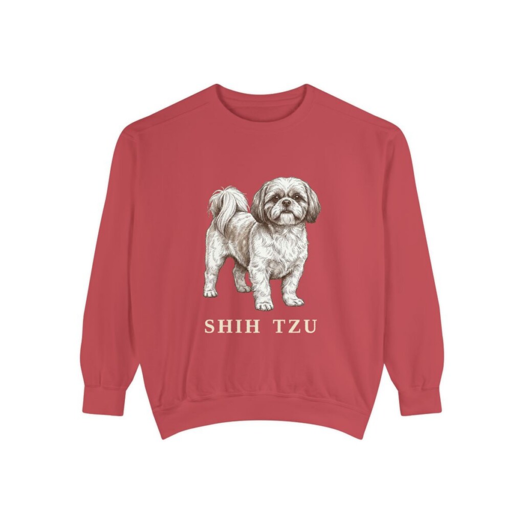 Shih Tzu Sweatshirt, Crimson, front view