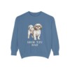 shih-tzu-sweatshirt-dad-blue-jean Shih Tzu Dad Sweatshirt, Blue Jean, front view