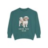 shih-tzu-sweatshirt-dad-blue-spruce Shih Tzu Dad Sweatshirt, Blue Spruce, front view