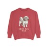 shih-tzu-sweatshirt-dad-crimson Shih Tzu Dad Sweatshirt, Crimson, front view