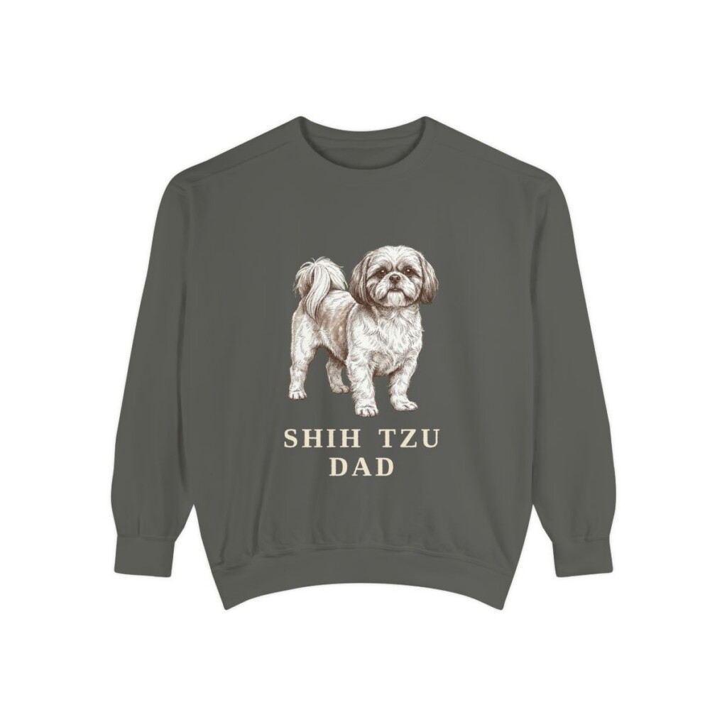 shih-tzu-sweatshirt-dad-pepper Shih Tzu Dad Sweatshirt, Pepper, front view