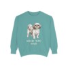 shih-tzu-sweatshirt-dad-seafoam Shih Tzu Dad Sweatshirt, Seafoam, front view