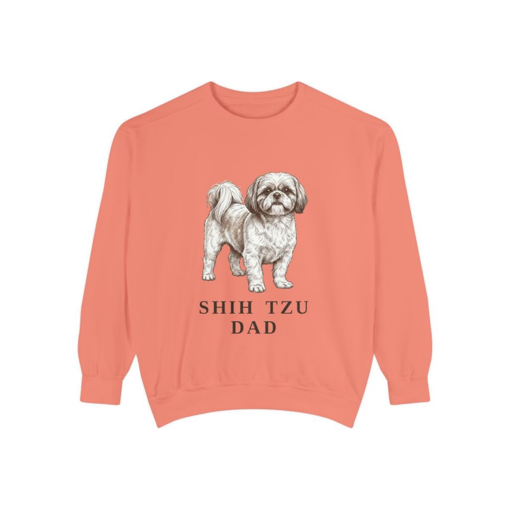 shih-tzu-sweatshirt-dad-terracotta Shih Tzu Dad Sweatshirt, Terracotta, front view