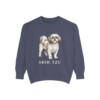 Shih Tzu Sweatshirt, Denim, front view