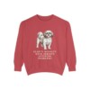 Shih Tzu Humor Sweatshirt, Crimson, front view
