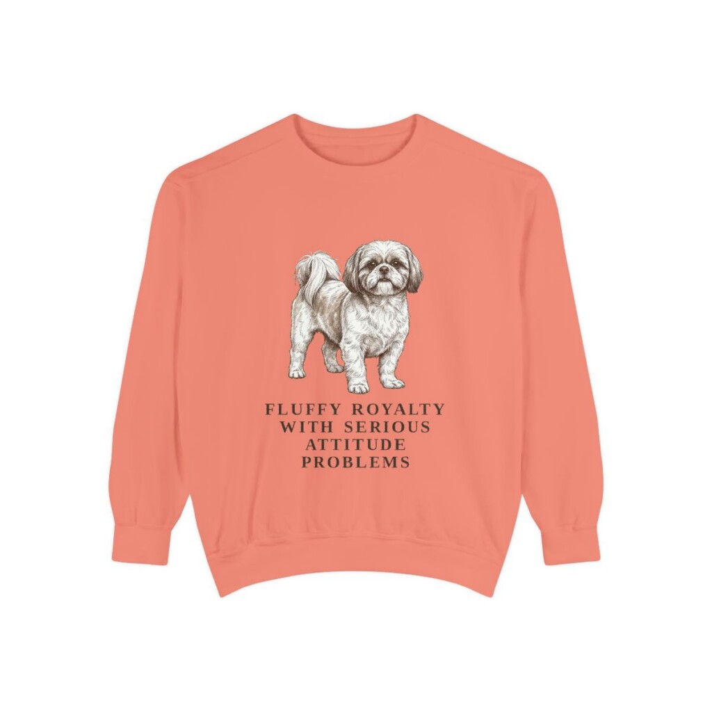 Shih Tzu Humor Sweatshirt, Terracotta, front view