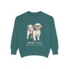 Shih Tzu Latin Sweatshirt, Blue Spruce, front view