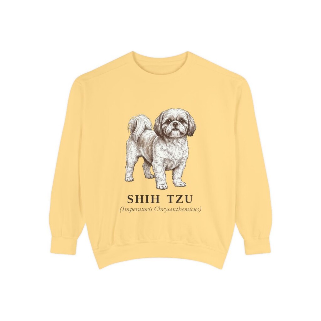 Shih Tzu Latin Sweatshirt, Butter, front view